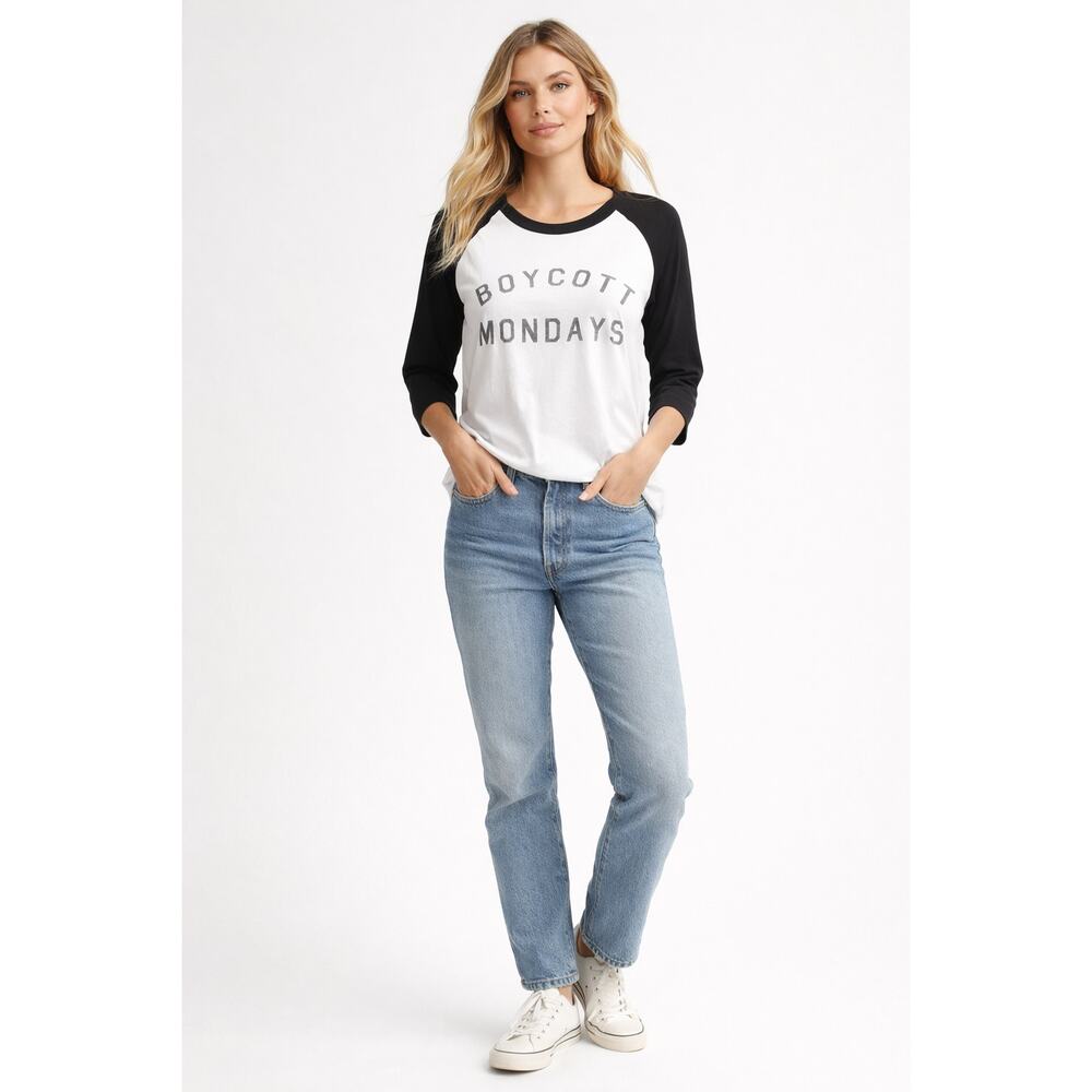 Daydreamer LA “Boycott Mondays” Raglan Graphic Tee – Size S Made in USA